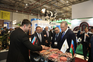 Prezident köməkçiləri Şahmar Mövsümov və Xalid Əhədov “Caspian Agro 2026” və “InterFood Azerbaijan” sərgiləri ilə tanış olublar