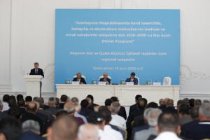 Qubada aqrar sahədə yeni Dövlət Proqramının müzakirəsi ilə bağlı regional müşavirə keçirilib