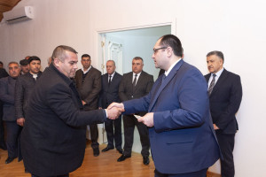 Nazir Məcnun Məmmədov Bərdədə vətəndaşları qəbul edib, fermerlərlə görüşüb