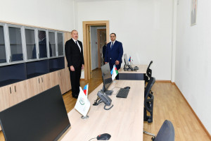 Azərbaycan Respublikasının Prezidenti İlham Əliyev Kənd Təsərrüfatı Nazirliyinin Bakıda yeni inzibati binasının açılışında iştirak edib