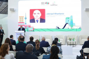 Nazir müavini İlhamə Qədimova “Erkən xəbərdarlıq və iqlimə dayanıqlı şəhərlər” mövzusunda tədbirdə çıxış edib