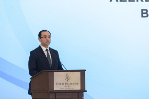 Nazir Məcnun Məmmədov Azərbaycan-Latviya biznes forumunda çıxış edib