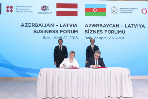 Nazir Məcnun Məmmədov Azərbaycan-Latviya biznes forumunda çıxış edib