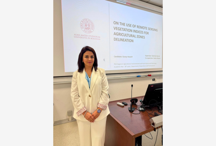 Kənd Təsərrüfatı Nazirliyinin əməkdaşı İtaliyada AƏMQET proqramı üzrə PhD elmi dərəcəsi alan ilk azərbaycanlı qadın olub